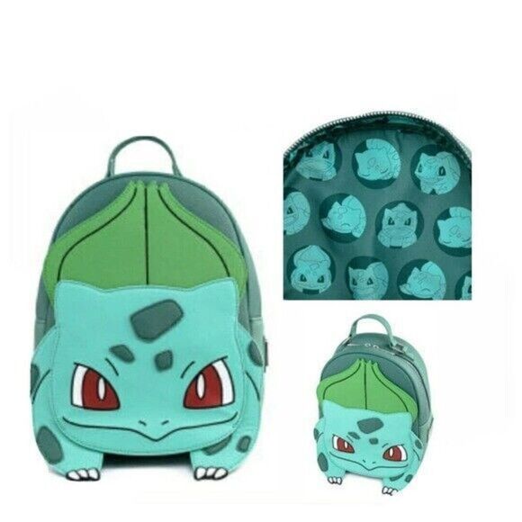 In Hand! Loungefly Pokemon Bulbasaur Faux Leather Mini Backpack ~ SHIPS NOW! - Picture 2 of 2